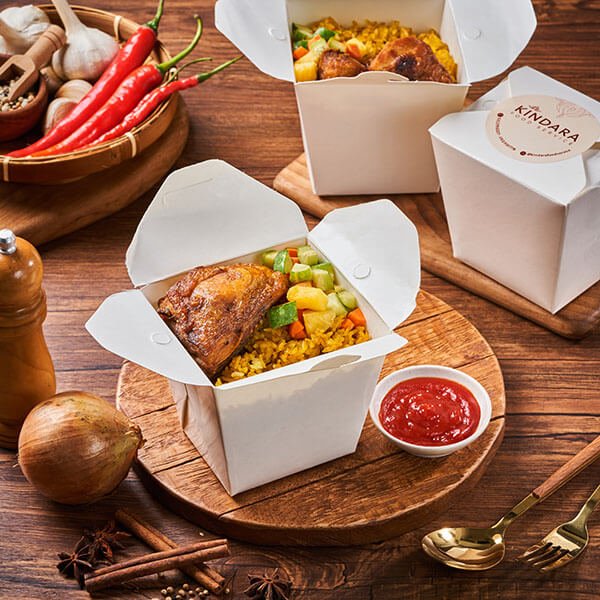 Rice Box Ayam Kalasan dengan Nasi Uduk